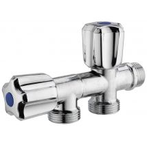 Robinet Double Sortie Mâle 20x27 (3/4) En Ligne Arrivée Mâle 15x21 (1/2) Pour Machine À Laver Noyon & Thiebault - Bricoman