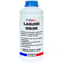 Lasure Grise - 1 L - Codeve Bois - Pour La Déco En Gris D'Un Volet, Persienne, Fenêtre Ou Bardage Bois. - Bricoman