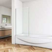Océan Pare-baignoire 40x130cm Écran Fixé En Verre Anti-calcaire - Bricoman