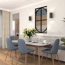 Verrière Aluminium 2 Vitrages Clair, 4 Arches Et 2 Traverses Horizontales Décorative - L 71 × H 123 - Noir - Bricoman