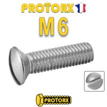 Vis À Métaux Tête Fraisée Bombée Fendue : (m6 X 30mm) X 5pcs | Acier Inox A2 | Usage Exterieur-intérieur | Norme Din 964 - Tecnomat