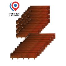 50 Pcs Bordure De Jardin Métal Acier Corten Brut 100x26,5cm Épaisseur 1,5mm - Madecoupesurmesure - Tecnomat