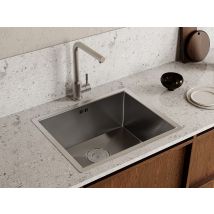 Ensemble Évier 55x45 Cm Soela + Robinet Rofila En Acier Inoxydable - Gris - Bricoman