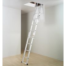 Echelle De Grenier Escamotable 3x4 Échelons En Aluminium Hailo Hobbystep - Bricoman