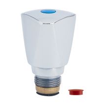 Tête De Robinet Avec Croisillon Métal Tricorne Avec Pastilles Bleue Et Rouge - Mâle 15x21 Noyon & Thiebault - Bricoman