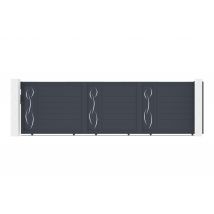 Portail Coulissant 5m Life H.140 Aluminium Gris - Bricoman