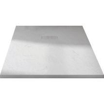 Receveur De Douche Extra Plat - Kinerock Evo - Kinedo - 80 X 80 Cm - Blanc Effet Pierre - Tecnomat