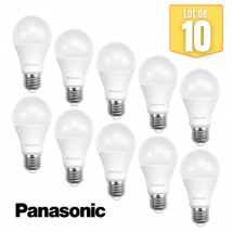 Lot De 10 Ampoules Led Panasonic E27 A60 8.5w E27 4000k - Bricoman