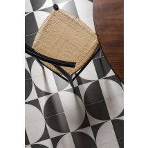 Carrelage Imitation Carreaux De Ciment 20x20 Scenario Tappeto 2b Nero - Bricoman