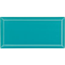 Carrelage Mur Brillant Ceragni Biseauté Metro Bleu Vertâtre 1750 | 7,5x15 (carton Avec 44 Unités = 0,5 M2) - Bricoman