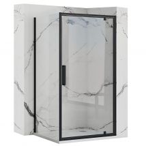 Cabine De Douche Rea Rapid Swing 80x90 Black - Bricoman