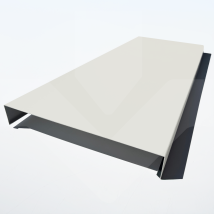 Couvertine/couvre-mur - Aluminium Prélaqué 15/10 - Gamme 400 - Ral 9010 Satine - Blanc Pur, Longueur 2000 Mm - Tecnomat