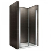 Porte De Douche 96x180 Cm Verre Transparent - Ajustable De 96 À 100 Cm - Tecnomat