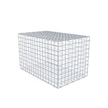 Gabion En Acier Galvanisé 80x50x50cm (lxhxp), Mailles 5 X 5cm, Anneau En Spirale, Cage Métallique Pour Mur Ou Jardin - Tecnomat