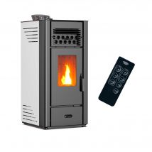 Poêle À Granulés Air Anita 10 Kw Blanc Sannover - Bricoman