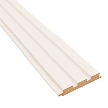 Revêtement Mural En Mdf, Blanc, 280x12,1x1,8 Cm (1,68 M2) - Bricoman