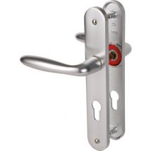 Poignée De Porte D'Entrée - Verona - Hoppe Et Cie - Gris Argent - Clé I - 195 Mm - Épaisseur De Porte : 40 Mm - Bricoman