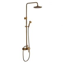 Auralum Max Colonne De Douche Mécanique, Auralum Max Pomme 200mm+douchette 2 Jets, Lation - Eu Modèle - Bricoman