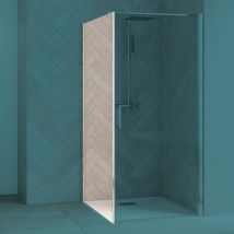 Paroi De Douche Fixe Kinedo Smart Design L 90cm H 2,05 M (à Coupler Avec Porte Smart Design) Chromé - Bricoman