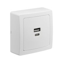 Debflex - Blok Prise Usb Double A+c 3.1a Saillie Blanc - Bricoman