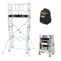 Echafaudage Télescopique - Xtower - Hauteur Travail Max 4.80m + Sac À Dos - Xtower-sac - Bricoman