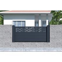 Kit Clôture Aluminium Semi-ajourée Arlberg – H.90 Cm – L.1,90 M – Kit Complet - Bricoman