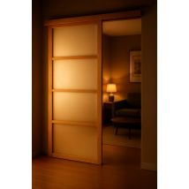Porte Coulissante Style Japonais &quot; Bankaï &quot; – 2040x730 Mm - Bricoman