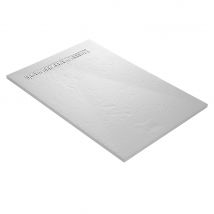 Receveur Résine 150 X 100 Cm Blanc Imitation Ardoise - Grille Caniveau Excentrée - Bricoman