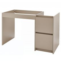 Meuble Bas Normes Handicapé Pmr Moderna Urban Couleur De Façade Argile 1 Caisson 2 Tiroirs Pour Évier À Poser 120x60 - Bricoman