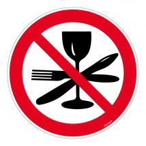 Panneau Interdit De Manger Ici - Rigide Ø300mm - 4061535 - Bricoman