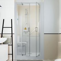 Cabine De Douche Kinedo Kinemagic Sérénité 120x80 Niche Basse Pivotante Transparent Mitigeur Thermostatique - Bricoman