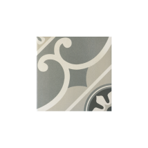 Carrelage Sol / Mur Effet Ciment Motif Floral Gris 20x20 Cm - Caprice Chatelet (vendu Par Boite De 1m2) - Tecnomat