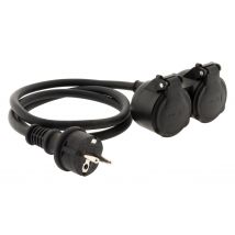 Prolongateur À Double Tête Pour Chantier Ho7rn-f 16a 3g1,5mm² - Noir 1m - Zenitech - Bricoman