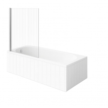 Baignoire Droite Villeroy & Boch O.novo 170 X 75 Cm Blanc + Pare Bain Gauche Aurys Raywall Chromé - Bricoman