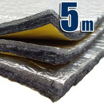 Insonorisation. Isolation Thermique Et Acoustique (5m X 1,20m) - Pose Facile Avec Support Autocollant, Nappe Acoustique, Mousse Et Aluminium. - 