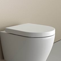 Bernstein - Abattant Wc Plastique Lunette Wc, Cuvette Toilette Fermeture En Douceur - Blanc - 42,5x36,3x4,9cm - U1009 - Bricoman