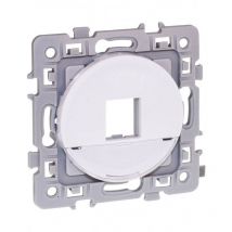 Plastron Rj45 Format Keystone - Square Blanc - Bricoman