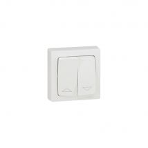 Legrand - Interrupteur Pour Volets Roulants Appareillage Saillie - Blanc - 86013 - Bricoman