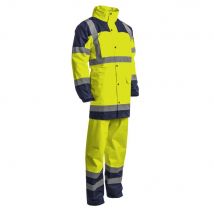 Ensemble De Pluie Veste + Pantalon Haute Visibilité Coverguard Hydra Jaune M - Bricoman