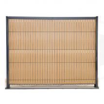 Kit Lamelles Occultantes Rigide Composite Pour Panneau Rigide Haut 193x250 - Couleur 3d Wood 25 Teck Aspect Bois - Epaisseur 4.2 Mm - Bricoman