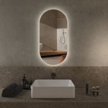 Miroir Ovale 40x80 Réversible Rétro-éclairé - Bricoman