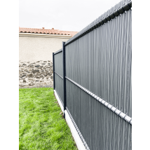 Kit Occultant Rigides - Lg 2m50 X Ht 1m53 - Pvc - Gris Anthracite - Compatible Grille Natérial - Brise Vue - Maille 200x55mm - Bricoman