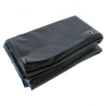 Bâche Agricole 1,5x6m Gris Anthracite - Garantie 5 Ans Tecplast - Lp506ag - Bâche Pvc Étanche De Protection Pour Matériel Agricole - Bricoman