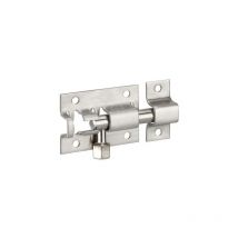 Verrou De Porte, Targette Pene Rond Inox Nickelé, 38 Mm - Bricoman