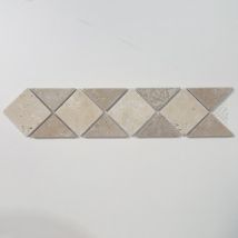 Albedo Pierre - Listel En Travertin Mix - 6,7x31,5x0,8 Cm - Bricoman