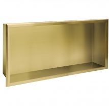 Étagère D'Encastrement Pour Salle De Bains Rea 9 30x60x10 Brushed Gold - 10x60x30cm - Bricoman