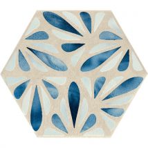 Carrelage Sol / Mur Hexagonal Effet Ciment 25x21,6 Cm Terracreta Dipinto Marna(vendu Par Boite De 1.18m2) - Bricoman