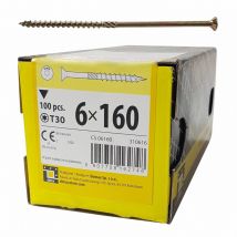 Boite De 100 Vis À Tête Fraisée 6 X 160, Empreinte Torx - Bricoman