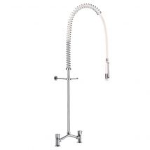 Mélangeur De Prélavage 2 Trous À Entraxe Réglable Avec Douchette Sans Robinet De Puisage - Bricoman