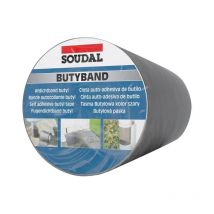 Butyband - Bande Butyl Autocollante - Soudal - Rouleau De 22,5 Cm X 10 M Aluminium - Bricoman